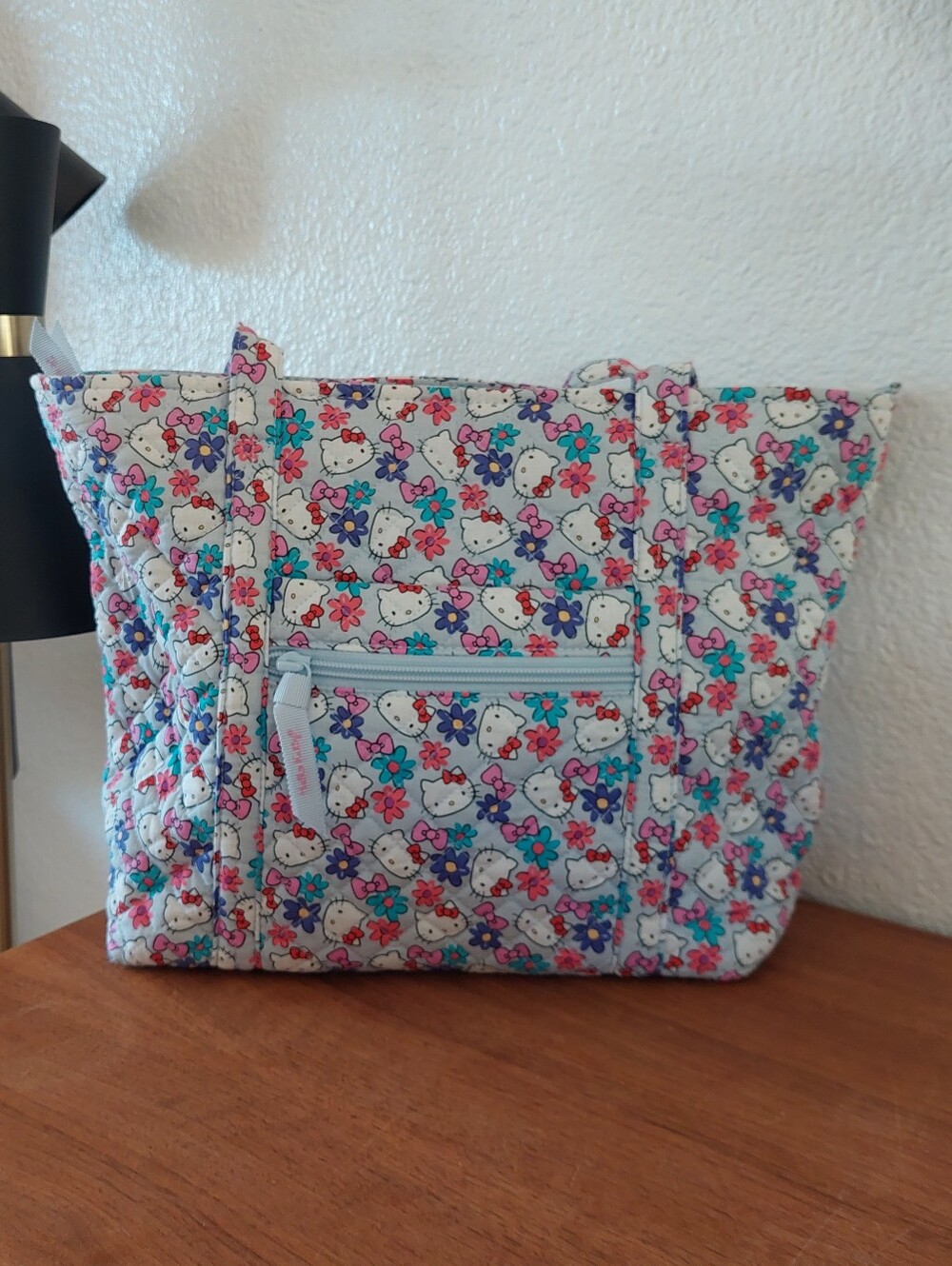 Hello Kitty Floral Quilted Tote Bag - White/Pink Vera Bradley